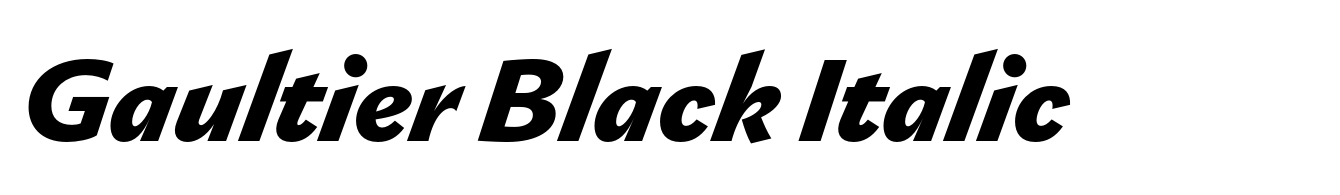 Gaultier Black Italic